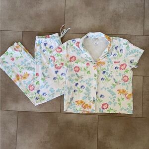 COTN 100% Cotton Floral Hummingbird Pajama Set